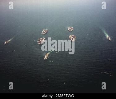 An Aerial View Of The Ships Of Battle Force Zulu Underway At The