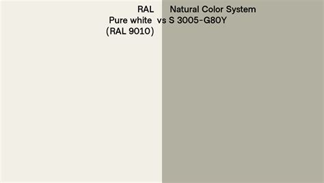 Ral Pure White Ral 9010 Vs Natural Color System S 3005 G80y Side By