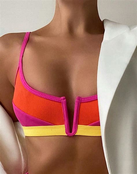 Shein Góra Od Bikini Prążki Ramiączka 6NX Xxj l Ceny i opinie Ceneo pl