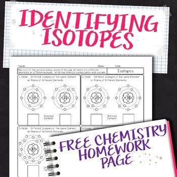 Isotopes Worksheet High School Chemistry - Ivuyteq