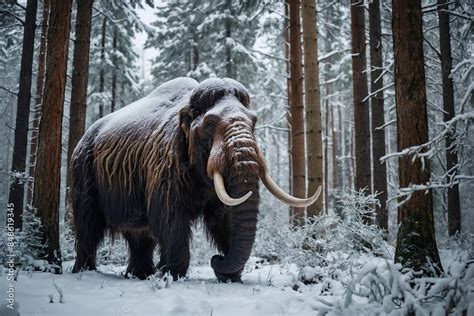 Fantasy image of prehistoric creature, Woolly Mammoth Elephant Stock Photo | Adobe Stock