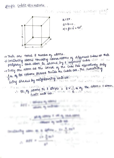 SOLUTION: Simple cubic structure - Studypool