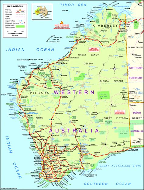 Detailed Map Of Western Australia | Maps Of Australia / Australasia ...