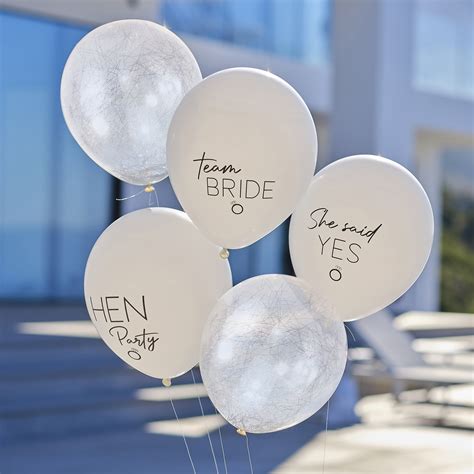 Silver White And Nude Hen Party Balloon Bundle Ginger Ray