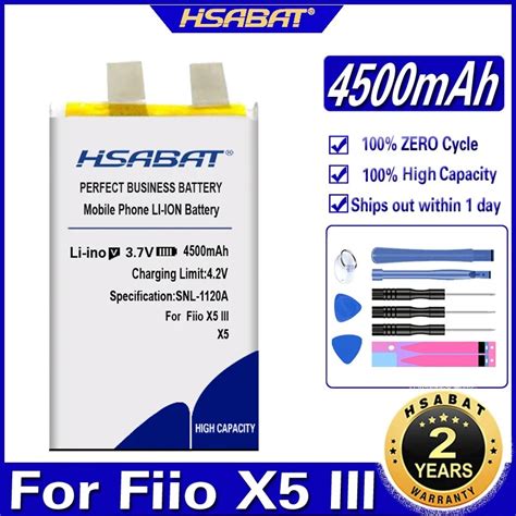 Hsabat X Iii Mah Battery For Fiio X Iii Gen Player Batteries