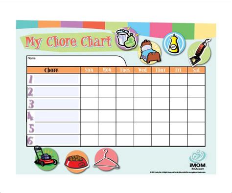 Monthly Chore Chart Template Excel ~ Excel Templates