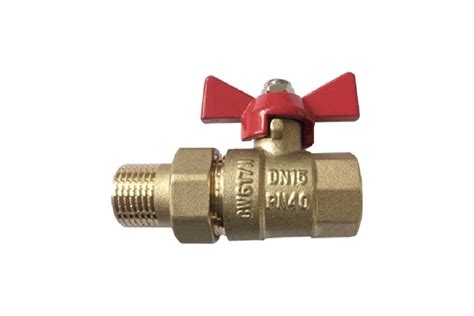 Шаровой кран Victoria американка 1/2 латунный красная ручка 61-020 ...