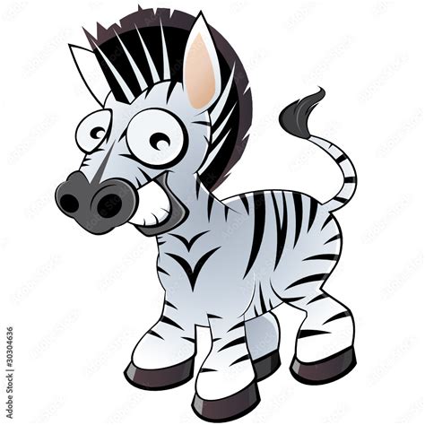 Zebra Cartoon Lustig Stock Vector Adobe Stock