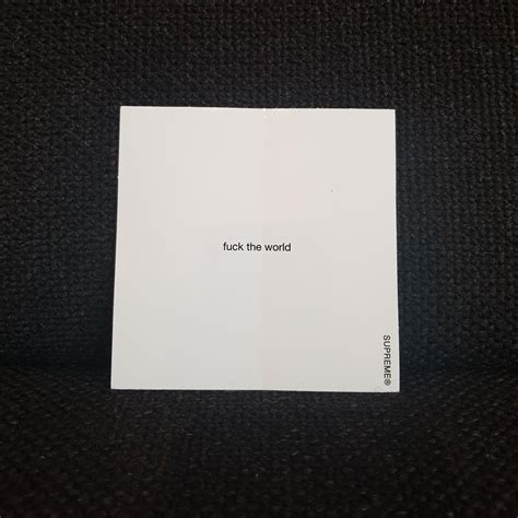 Supreme Fuck The World Sticker Available Depop