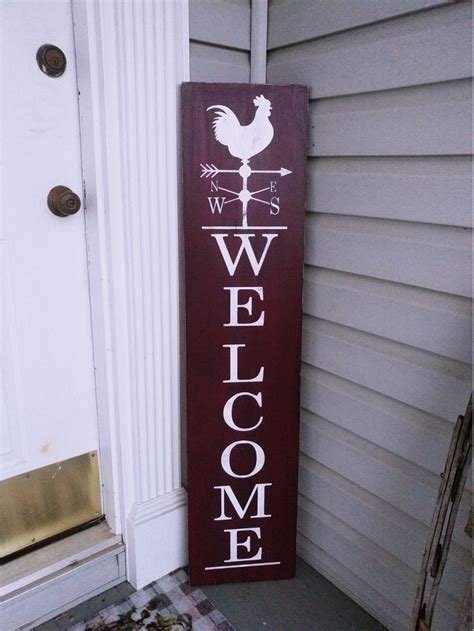 Welcome Sign Welcome Sign For Front Porch Vertical Welcome Sign