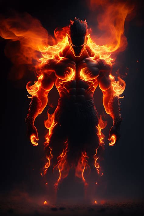 Lexica Flame Human Monster Made Of Fire Flames Detailed Ultra