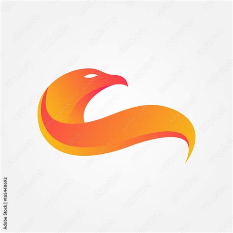 Flaming eagle logo, stylized eagle bird logo Stock Vector | Adobe Stock