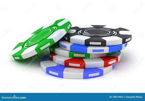 Gambling Poker Chips Different Colors Stock Illustration - Illustration ...