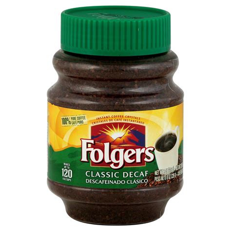 Folgers Coffee Instant Classic Decaf 8 Oz 226g