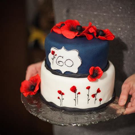 Red Poppies Cake By Lia Minou Cakesdecor