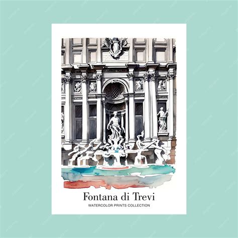 Premium Vector | Fontana di Trevi Illustration