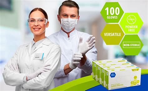 Med Pride Medical Latex Examination Gloves Medium 1000 Count Ultra Strong 5 Mil