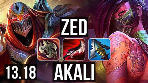 ZED Vs AKALI MID 16 1 8 1300 Games Legendary 900K Mastery EUW