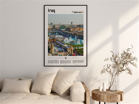 Iraq Poster, Iraq Print, Iraq Wall Art, Minimal Travel Print, Travel