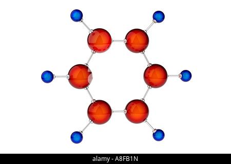 Benzene C H Aromatic Hydrocarbon Molecule Flat Icon Style Carbon