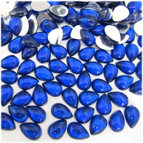 Rhinestones Flatback Teardrop 6x10mm 144 Pc Royal Blue