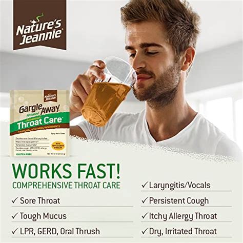 Gargle Away All Natural Throat Care Soothes Sore Throat Tough Mucus