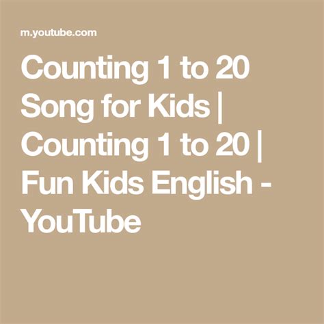 Counting 1 to 20 Song for Kids | Counting 1 to 20 | Fun Kids English ...