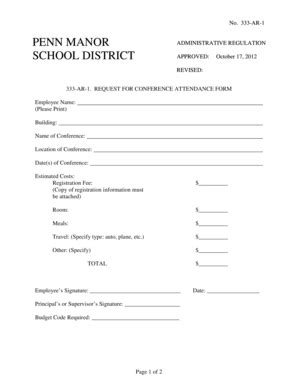 Fillable Online Request For Conference Attendance Form Fax Email Print