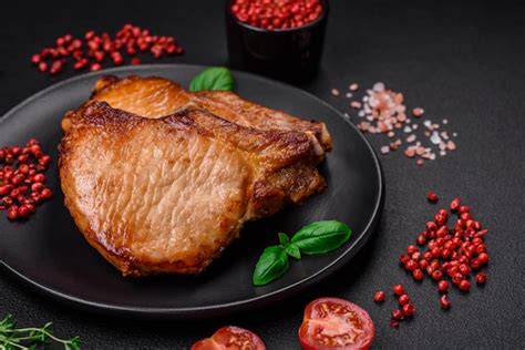 Délicieux Steak De Porc Ou De Boeuf Juteux Avec Des épices Et Des