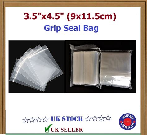 X Grip Seal Self Seal Press Clear Polythene Bags Resealable