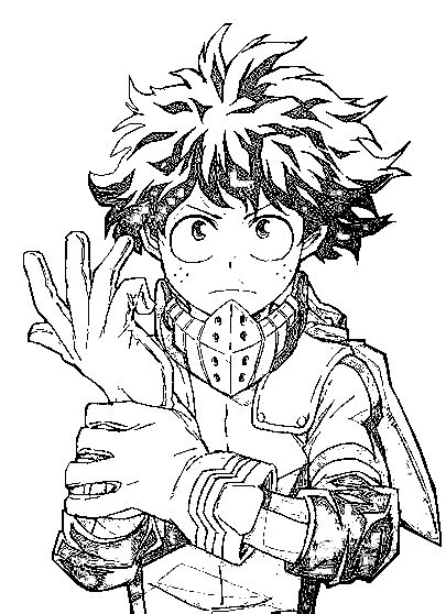 Deku Izuku Midoriya Boku No Hero Academia Para Colorear E Imprimir