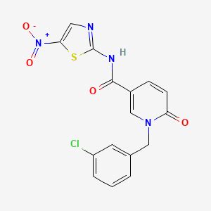 1 3 Chlorobenzyl N 5 Nitrothiazol 2 Yl 6 Oxo 1 6 Dihydropyridine 3