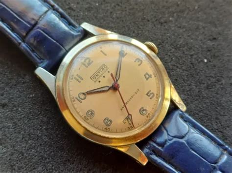 Montre Suisse Ancienne M Canique Homme Pontiac Pl Or As Bracelet