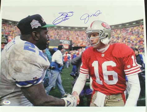 Joe Montana & Emmitt Smith Signed 1992 NFC Championship 16x20 Photo ...