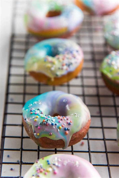 Mini Unicorn Rainbow Donuts Mini Rainbow Donuts With Unicorn Glaze