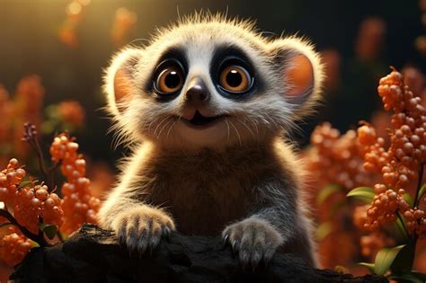 Premium AI Image | Captivating Slow Loris with Big Round Eyes