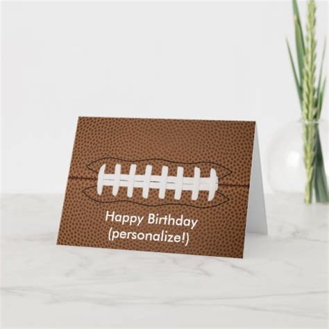 Football Happy Birthday Card Zazzle