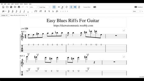 8 Easy Blues Riffs For Guitar Tab Guitar Tabs Easy Blues Riffs