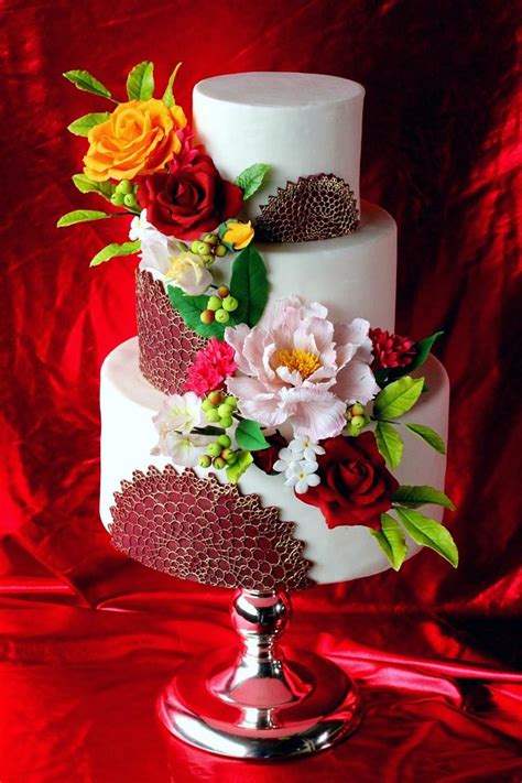 Floral Wedding Cake Decorated Cake By Anand Cakesdecor