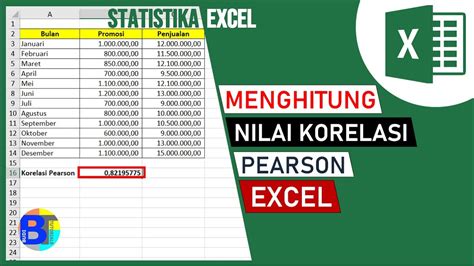 Cara Menghitung Nilai Korelasi Di Excel Korelasi Pearson Statistika