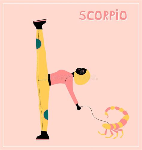 Illustration With Scorpio Astrological Zodiac Sign Abstract Print