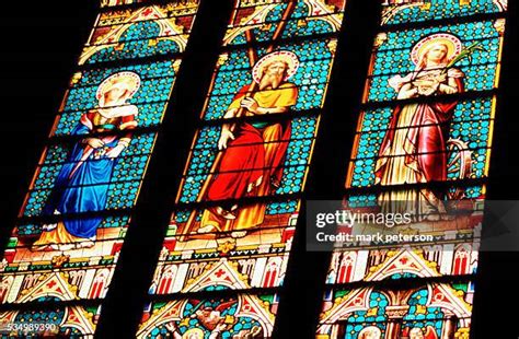 st patrick stained glass stock  high res pictures