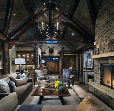 Top 60 Best Rustic Living Room Ideas Vintage Interior Designs