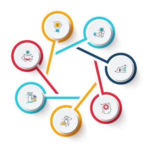 Éléments De Cercle De Vecteur Pour Infographie Modèle De Diagramme De