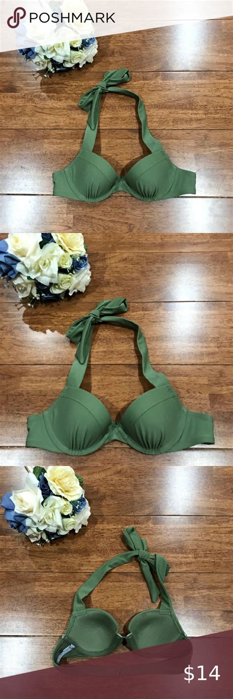 Nwot Aerie Olive Green Bikini Swim Top Size A Same Day Next Day