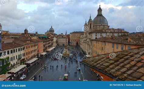 Piazza Navona Aerial View Rome Italy Stock Photo Image Of Aerial