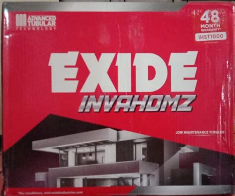 Exide Invahomz Ihst1000 100ah Tubular Battery Price From Rs 7 200 Buy Exide Invahomz Ihst1000