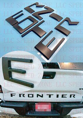 Letters Fits Nissan Frontier Logo Tailgate Insert Matte Black