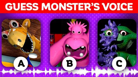 Guess The MONSTER S VOICE 2 GARTEN OF BANBAN 3 4 Roblox Doors Super