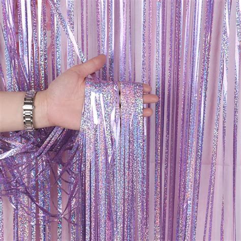 Bachelorette Party Backdrop Curtains Glitter Gold Tinsel Fringe Foil